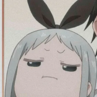 🤨 anime, carino, ragazza, cartone animato, sticker, divertente, meme, espressione telegram sticker