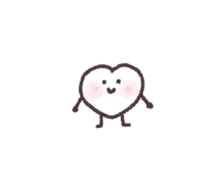 🌬 Herz, süß, Figur, kawaii, glücklich, Cartoon telegram sticker