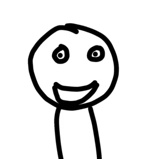 😀 monigote, dibujos animados, dibujo, simple, personaje telegram sticker