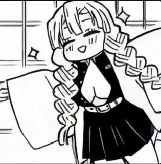 🌟 Mitsuri Kanroji Demon Slayer Anime, Demon Slayer, Mitsuri Kanroji, Manga, Lucu, Karakter telegram sticker