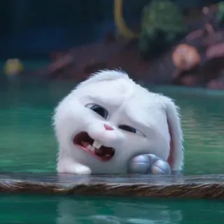 🐰 Snowball The Secret Life of Pets rabbit, cute, funny, animated, cartoon, animal telegram sticker