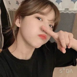 🤥 SODA fille, femme, selfie, visage, portrait telegram sticker