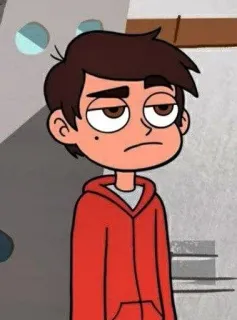 😐 Marco Diaz Star vs. the Forces of Evil cartoon, character, sleepy, hoodie, marco, diaz, expression telegram sticker
