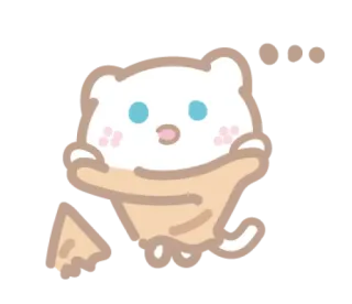 🍦 lindo, kawaii, oso, animal, ilustración, pegatina, dibujo animado telegram sticker