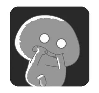 💀 мультфильм, гриб, существо, иллюстрация telegram sticker
