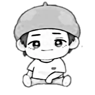 🌨 Kartun, Lucu, Anak, Anime, Karakter, Duduk, Gambar telegram sticker