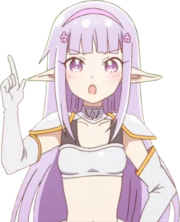 ☝️ Anime, Niedlich, Elf, Mädchen, Charakter, Kawaii whatsapp sticker