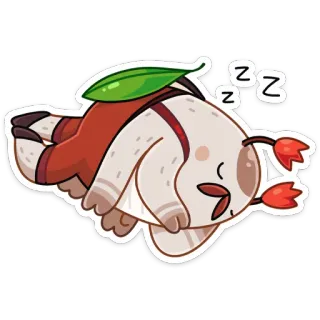 😴 sleeping, cute, animal, cartoon, character telegram sticker