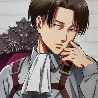 🌟 Levi Ackerman Attack on Titan anime, manga, character, Levi Ackerman, Attack on Titan telegram sticker