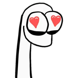 😍 amour, yeux coeur, dessin animé, mignon, autocollant, personnage telegram sticker