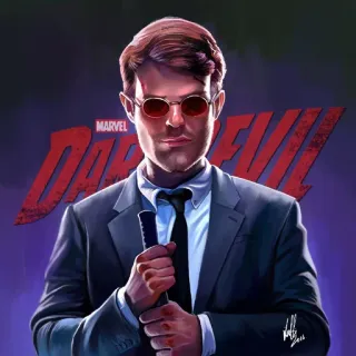 😐 Daredevil MARVEL DAREDEVIL marvel, сорвиголова, супергерой, комиксы, линчеватель, netflix, человек в костюме, слепой telegram sticker