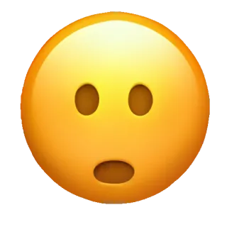 🥑 絵文字, サプライズ, ショック, 顔, 表情, 黄色 telegram sticker
