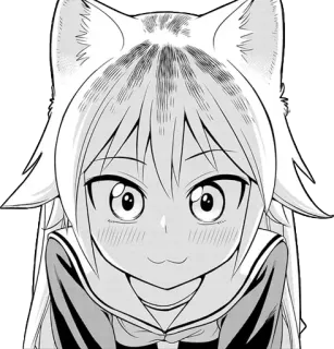 👀 anime, manga, cat girl, kemonomimi, cute, kawaii telegram sticker