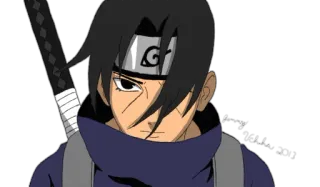😐 Itachi Naruto 动漫, 忍者, 漫画, 写轮眼, 宇智波, 剑 telegram sticker