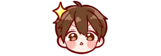 ✨ Anime, Chibi, Kawaii, Słodkie, Brązowe włosy, Kreskówka telegram sticker
