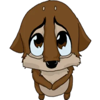 🙄 zwierzę, kreskówka, pies, smutny, słodki telegram sticker