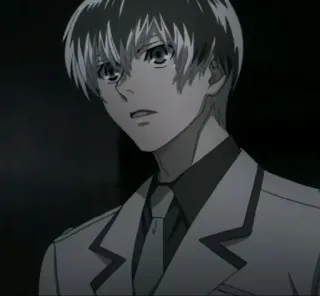 🥀 Ken Kaneki Tokyo Ghoul Anime, Manga, Ken Kaneki, Tokyo Ghoul, Karakter, Potret telegram sticker