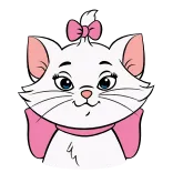 😈 Marie The Aristocats Marie, Aristogatas, gato, desenho animado, Disney, gatinho telegram sticker