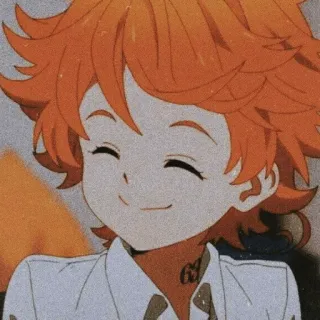 😊 Emma The Promised Neverland anime, manga, cartoon, character, smiling, emma, the promised neverland telegram sticker