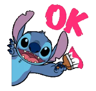 😀 Stitch OK Dessin animé, Disney, Stitch, Ok, Amical whatsapp sticker