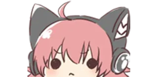🐱 アニメガール, 猫耳, ピンク髪, 可愛い, かわいい whatsapp sticker