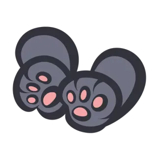 🐾 cat, paw, animal, cute, kitten, foot, domestic telegram sticker