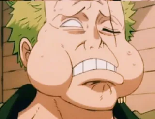 😥 Zoro One Piece аниме, ван пис, зоро, смешные telegram sticker