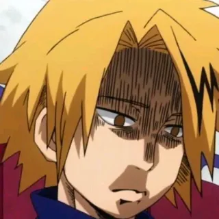 🌈 Denki Kaminari My Hero Academia anime, manga, my hero academia, denki kaminari, character, fan art, expression telegram sticker
