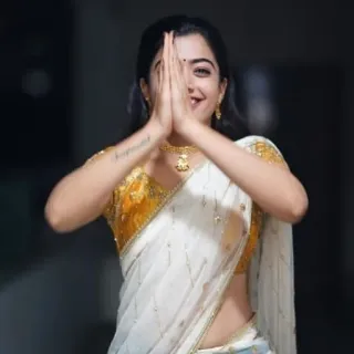 🙏 mulher, sári, indiano, tradicional, vestido, saudação whatsapp sticker