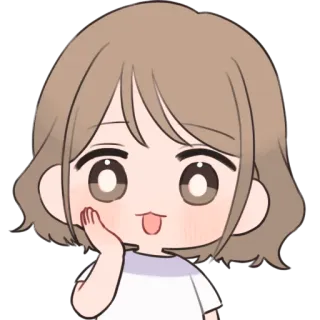 🥹 Аниме девушка, Мультфильм, Милый, Каваий, Чиби, Счастливый telegram sticker