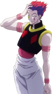 🌝 Hisoka Hunter x Hunter anime, clown, magician, villain, hunter telegram sticker