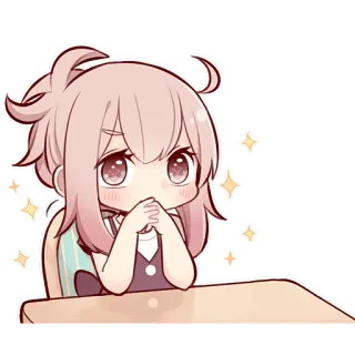 ✨ Anime, Chibi, Carino, Kawaii, Ragazza, Scintilla telegram sticker