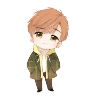 😕 cartoon, chibi, cute, character, anime whatsapp sticker