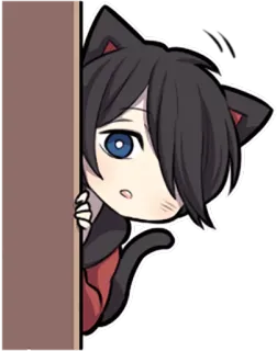👀 Anime, Katze, Neko, Manga, Kawaii, Süß, Charakter telegram sticker