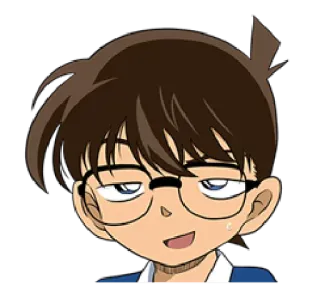 🤓 Conan Edogawa Detective Conan anime, detective, manga, boy whatsapp sticker