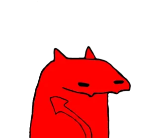 😈 iblis, merah, kartun, makhluk, jahat telegram sticker