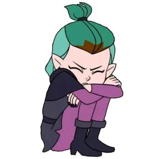 😖 Amity Blight The Owl House Amity Blight, The Owl House, cartoon, anime, character, sad, crying, cartoon character telegram sticker