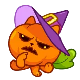 Cat Pumpkin | @Premium_Emojis_Telegram telegram emojis 🤔