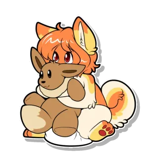 😳 Eevee Pokemon telegram sticker