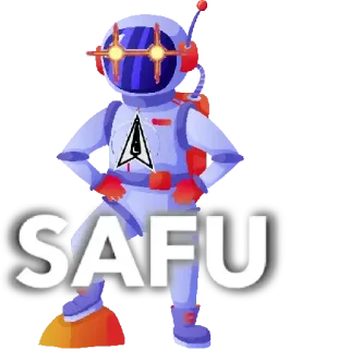 🦺 SAFU SAFU, astronauta, espaço, robô, arte digital, desenho animado, adesivo telegram sticker