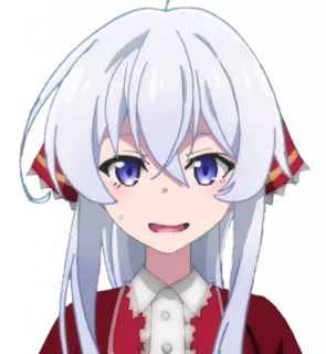 😅 อนิเมะ, ผู้หญิง, ผมขาว, น่ารัก telegram sticker