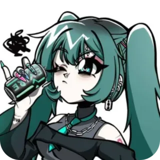 🤨 Hatsune Miku Vocaloid EMRE telegram sticker