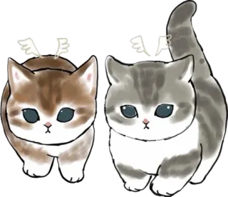 👼 kucing, anak kucing, hewan, peliharaan, imut, domestik, felin telegram sticker