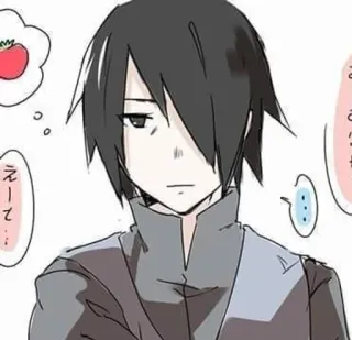 🍙 えーて... Anime, Manga, Tomate, Japonés, Dibujos animados whatsapp sticker