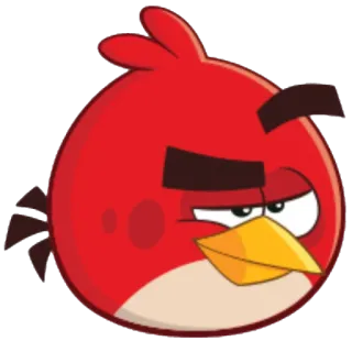 😏 Red Angry Birds angry birds, красная птица, мультфильм, птица, игровой персонаж telegram sticker