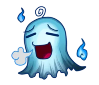 👻 Geist, Cartoon, Gespenst, Erscheinung, Niedlich, Animation whatsapp sticker