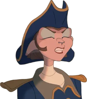 😣 donna, ufficiale, cartone animato, personaggio, uniforme telegram sticker