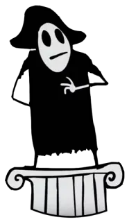 😎 kostucha, śmierć, szkielet, mroczny, makabryczny, straszny, kolumna telegram sticker