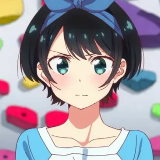 🍧 Ruka Sarashina Rent-A-Girlfriend อนิเมะ, ผู้หญิง, น่ารัก, มังงะ, ตัวละคร, การ์ตูน telegram sticker