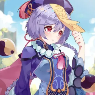 🍇 Qiqi Genshin Impact Qiqi, Genshin Impact, Anime, Personagem, Jogo, cabelo roxo telegram sticker